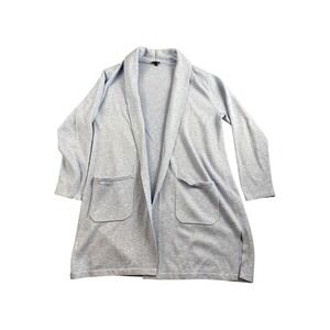 Talbots‎ Plus Size Blue Marled Open Front Cardigan Sweater Pockets Long Sleeve